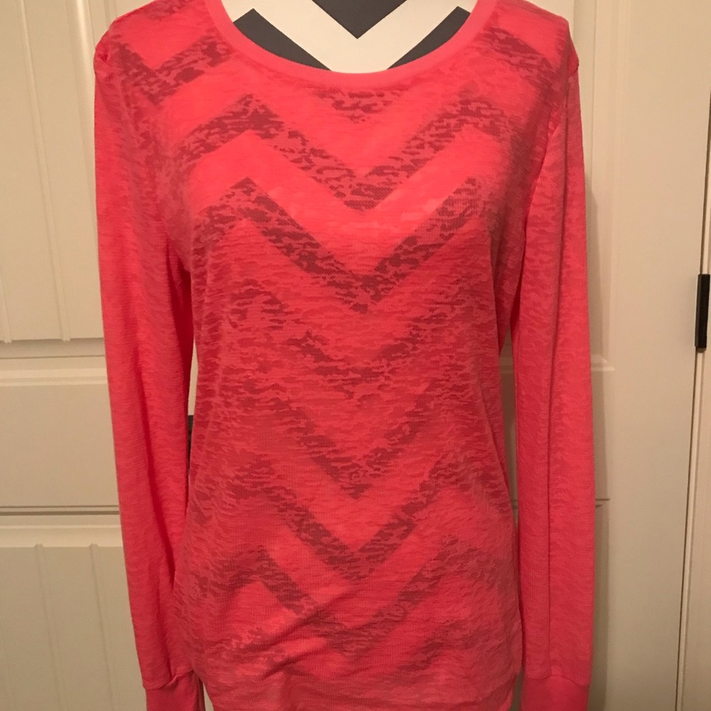 Coral long sleeve top